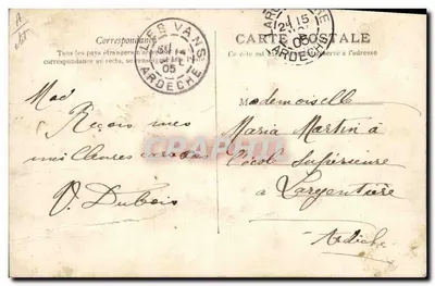 A vendedora bonita — Carta postal artística — editor Diamant, número da série não visível — Verso
