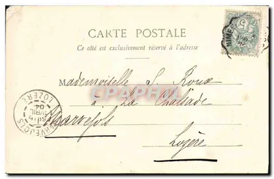 Suzette — Enfant devant une boîte aux lettres — Phototypie A. BESSEAT & Cie, Nancy — Verso