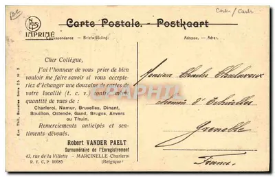 Anvers - Le Steen i port — wydawca NIS, seria N°3 — Rewers