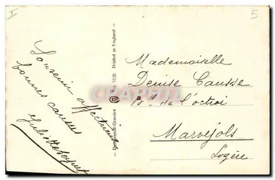 Młyn wiatrowy — widok jeziora — Demgrandi-Gravaire, nr 5128 — Rewers