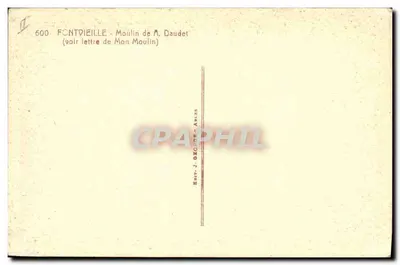 Fontvieille - Torre do Moulin de A. Daudet — Editora J. Georges, n° 600 — Verso