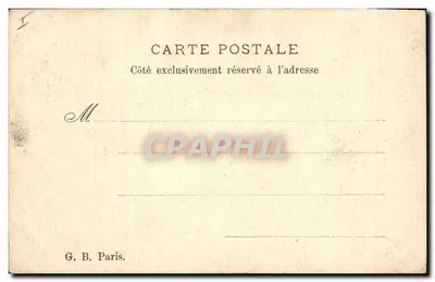 Moinho de vento — paisagem fluvial — G. B. Paris — Verso