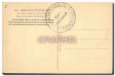 Marsylija — Jacht w Starym Portu — Wydawnictwo Mireille — Rewers