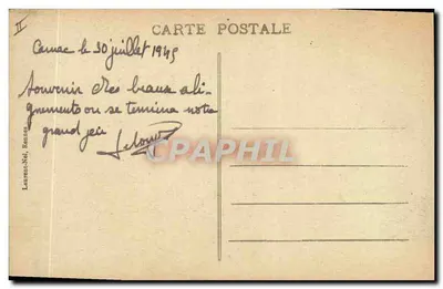 Carnac - O Gigante dos Alinhamentos do Ménech - Editor Laurent-Nel, Rennes, n°758 — Verso