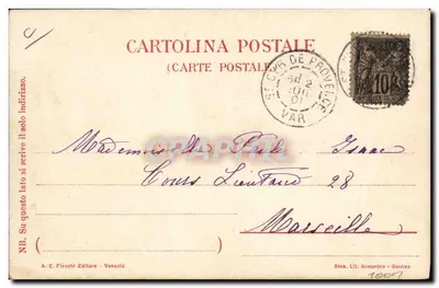 Les Deugues por Saint-Cyr "Var" — Editor A. E. Ficcholi, Veneza — Verso