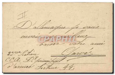 Dois soldados alemães — saudação da Alemanha — Janeiro/Fevereiro 1919 — Verso