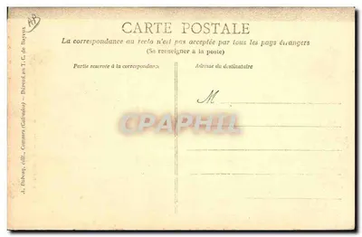 Kobieta w stroju tradycyjnym — portret studium — A. Dubosq, wydawca, Odkrycia (Calvados) — Rewers