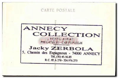 Zee Annecy, Galleires en de tanden van Loussen — n° 12280 — Achterkant