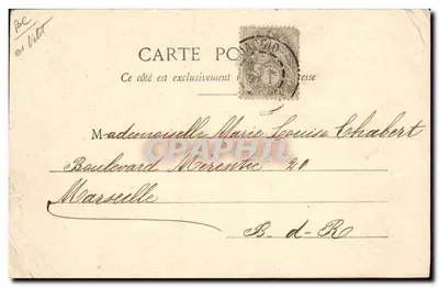Félicette — jeune fille souriante entourée de cartes postales — Phototypie A. Bergeret & Cie, Nancy — Rückseite