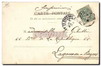 Duas jovens mulheres — com cartaz «A CARTA POSTAL MANTÉM A AMIZADE» — Fototipia A. Bereset & Cie, Nancy — Verso