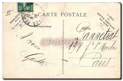O Padre Porta-Bonheur — Abbé Noé CHABOT, Périgueux, Place du Coderc — 4ª série das Cartas Postais do Padre — Verso