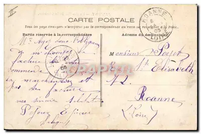 JALIGNY — A Moinha da Chaume — Editor não identificado, número de série não visível — Verso