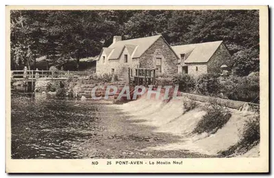 Pont-Aven - O Molino Novo — Bilhete postal antigo n°26, editor ND