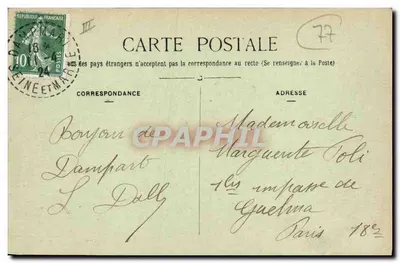 Moinho de Quincangrogne — Dampmart (S.-et-M.) — Ed. Collard, Lons-le-Saunier — Verso