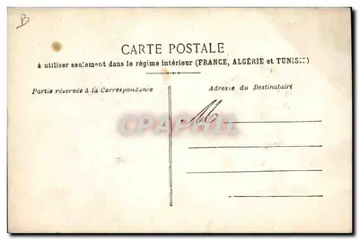 Silhueta de um homem — busto — cartão postal interno França/Argélia/Tunísia — Verso