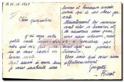 Bambina con ombrello e regali — Buon Anno — Luce Andrès — Verso