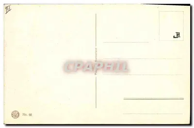 Paisaje costero — pinar y mar — F. Henold — Reverso