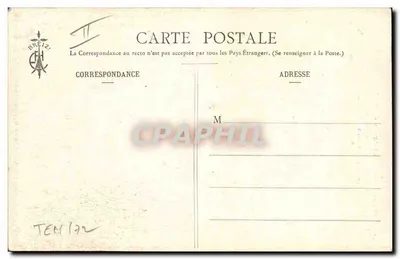 Menhir de Lan-ar-Justiz, blisko Lannion — Bretagne — kolekcja E.H. nr 1186 — Rewers