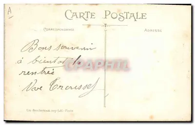 La Normandie — La Dentellière — Uitgever Brocherieux, n° 588 — Achterkant