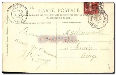 St-Valéry-en-Caux — autentyczny stroj z XIX wieku — kolekcja D. Louveau, nr 339 — Rewers