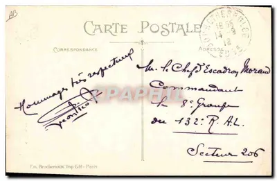 A Normandia — Dentelheiras no trabalho — E.M. Brocherioux, Imp. Edil, Paris, n° 580 — Verso