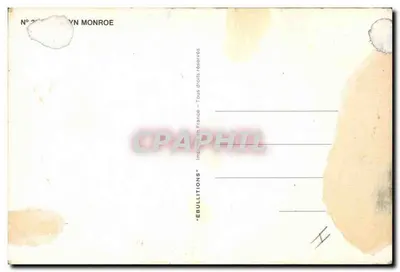 Marilyn Monroe — portret w czarno-białym — Éditions Ébullitions — Rewers