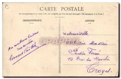 Alfort - L'École Vétérinaire — éditeur G. I. n° 485 — Verso