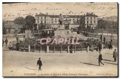 Toulouse — A Estátua de Riquet & a Escola Nacional de Veterinária — Collections ND. Phot, n°136