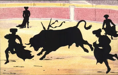 Corrida de touros — silhuetas — Félicien Philipp