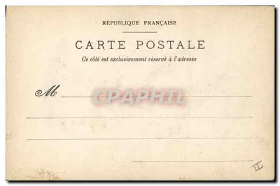 Silhueta de uma mulher — perfil — carta postal francesa — Verso