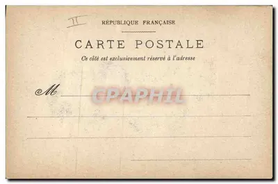 Silhueta de um homem com chapéu de feltro — carta postal francesa — editor desconhecido — Verso