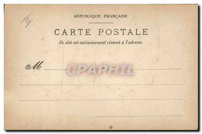 Silhueta de um homem com chapéu — carta postal francesa — n° II — Verso