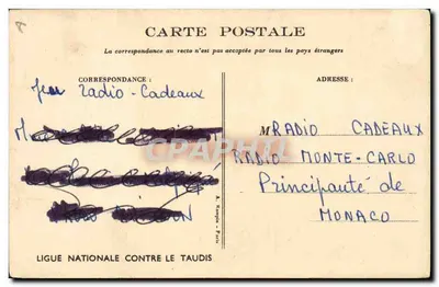 Furto no armário — ilustração de Nourboul — Ligue Nationale Contre le Taudis — Verso