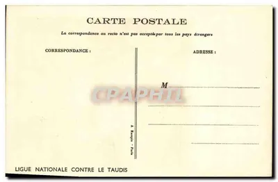 Dos niños cerca de un colchón — escena de vida — editor: Ligue Nationale Contre le Taudis — Reverso