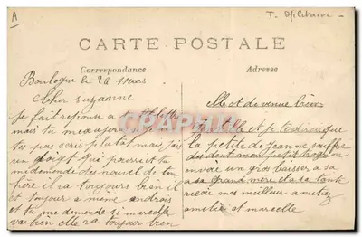 Artilleria indo ocupar posição — 1914 — C. A. M. Paris — Verso