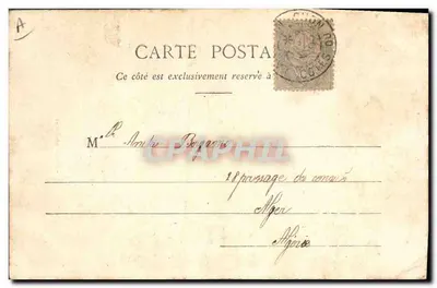 Tarjeta postal antigua Folklore Hiladora en Rueda Industria Normanda — Reverso