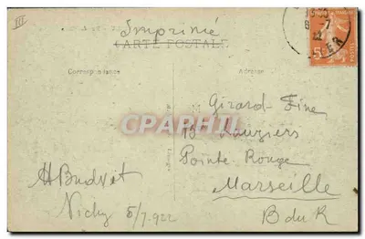 Vichy — Rue de Nîmes — T. Bauquès, editor — Verso