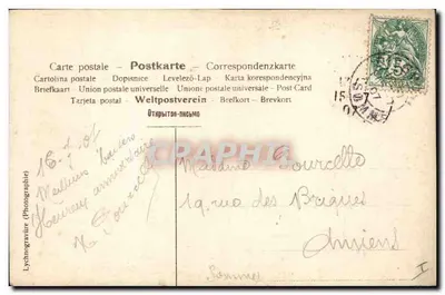 Bilhete postal antigo Gato Gatos Gatito — Verso