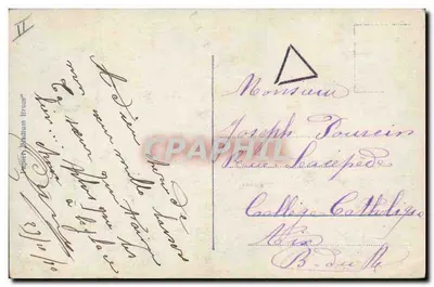 Bilhete postal antigo Gato Gatos Gatito — Verso