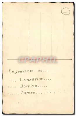 Kot — Wiersz Lamartine — Wydawca nieznany — Rewers