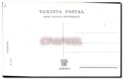Dançarina espanhola em vestido verde com bolinhas — ilustração assinada — editor Andres Mir, n° 133 — Verso