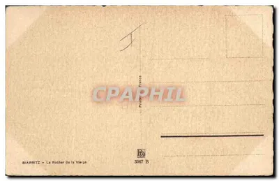 Biarritz - O Rocher de la Vierge — 3067 B — Verso