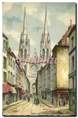 Clermont-Ferrand — A Rue des Gras e a Catedral — editor Baromy, n° 3056 A