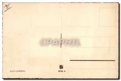 Castelo de Azay-le-Rideau — vista geral — BARDAY — Verso