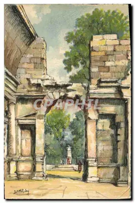 Nîmes - O Templo de Diane (interior) — vista interior do templo — editor impressor não identificado, n° de série 3132 E