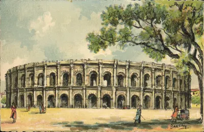 Nîmes - As Arenas — desenho de Barday
