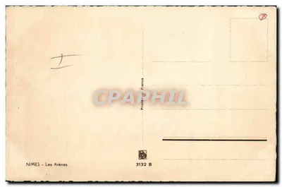 Nîmes - As Arenas — desenho de Barday — Verso