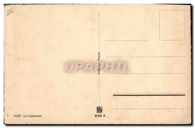 Vista de rua em Le Castelviel — Albi — desenho de Barday — Verso