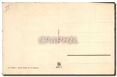 Nossa Senhora da Couture — Le Mans — editor BD, n° 3046 F — Verso
