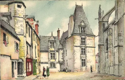 Le Mans - A Praça St-Michel — vista da praça, n° 3046 D